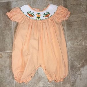 Girls fall smocked jumper